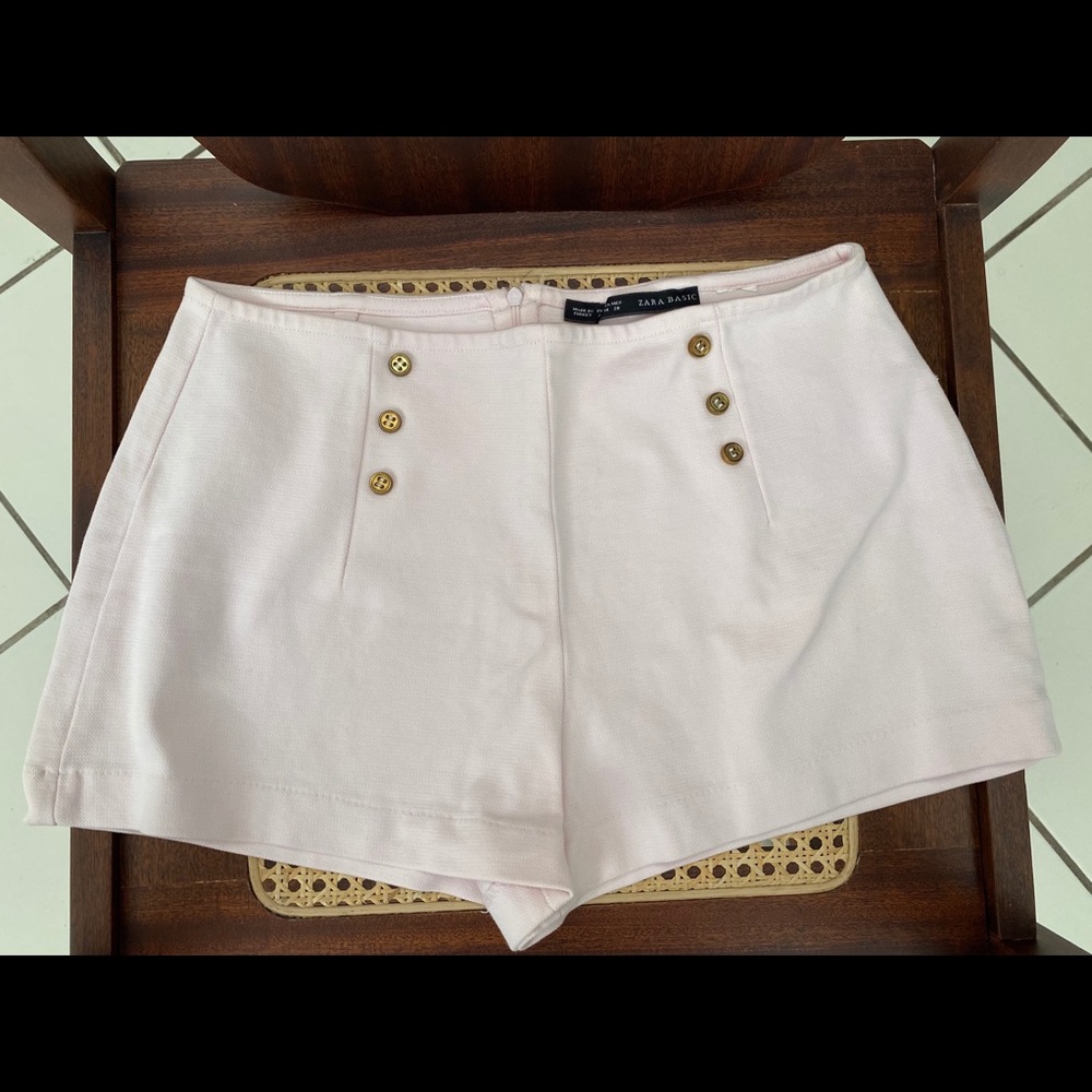 Zara blush shorts